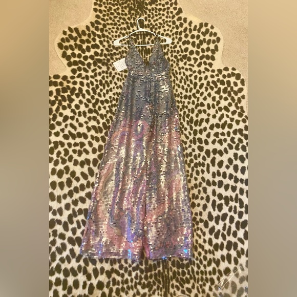 NWT FREE PEOPLE So Fine Sequin Jumpsuit - Picture 4 of 7